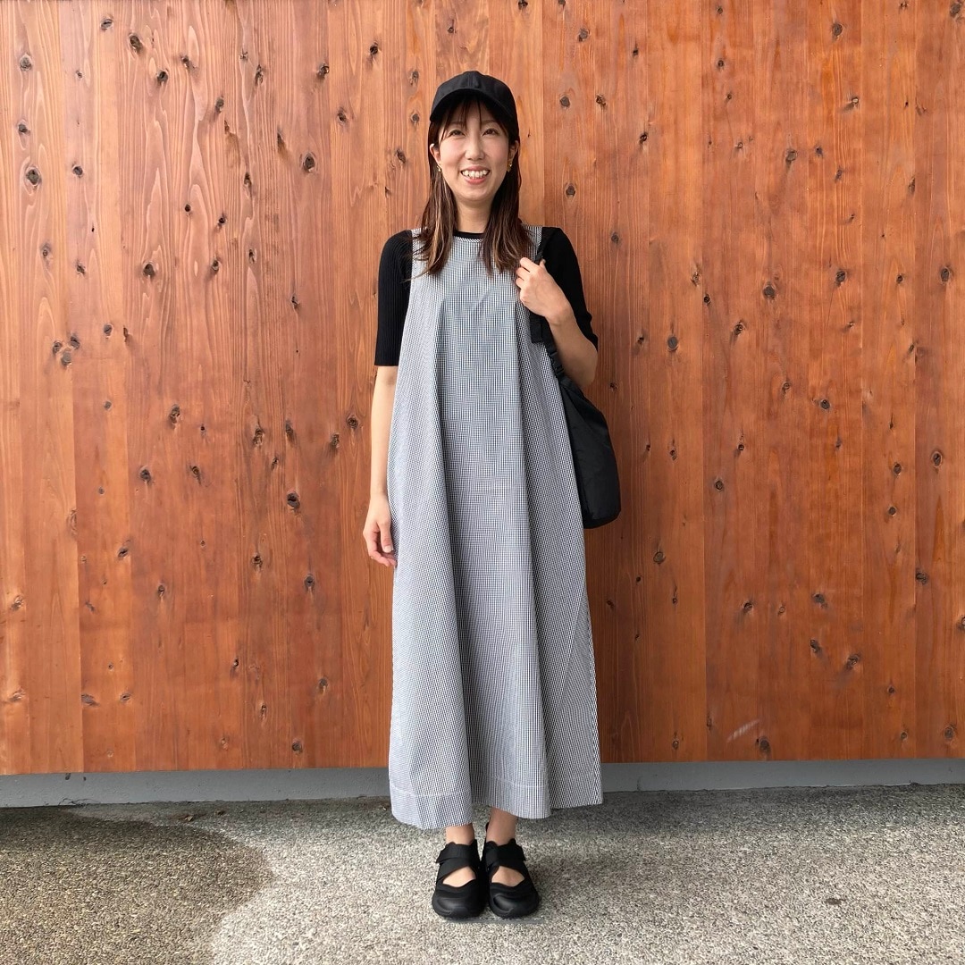 乾きやすいブロードスリーブレスワンピース