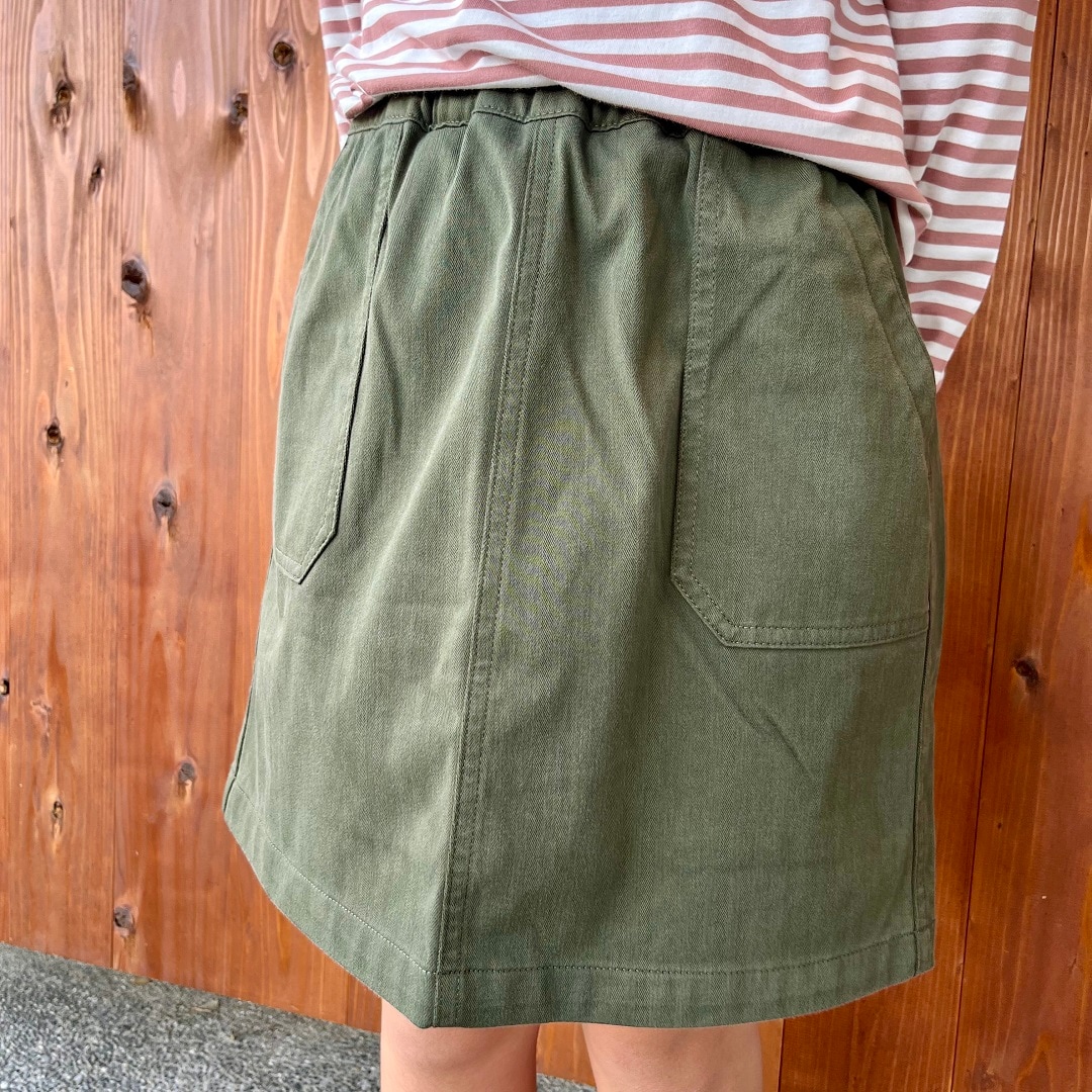縦横ストレッチヘリンボーンスカート
