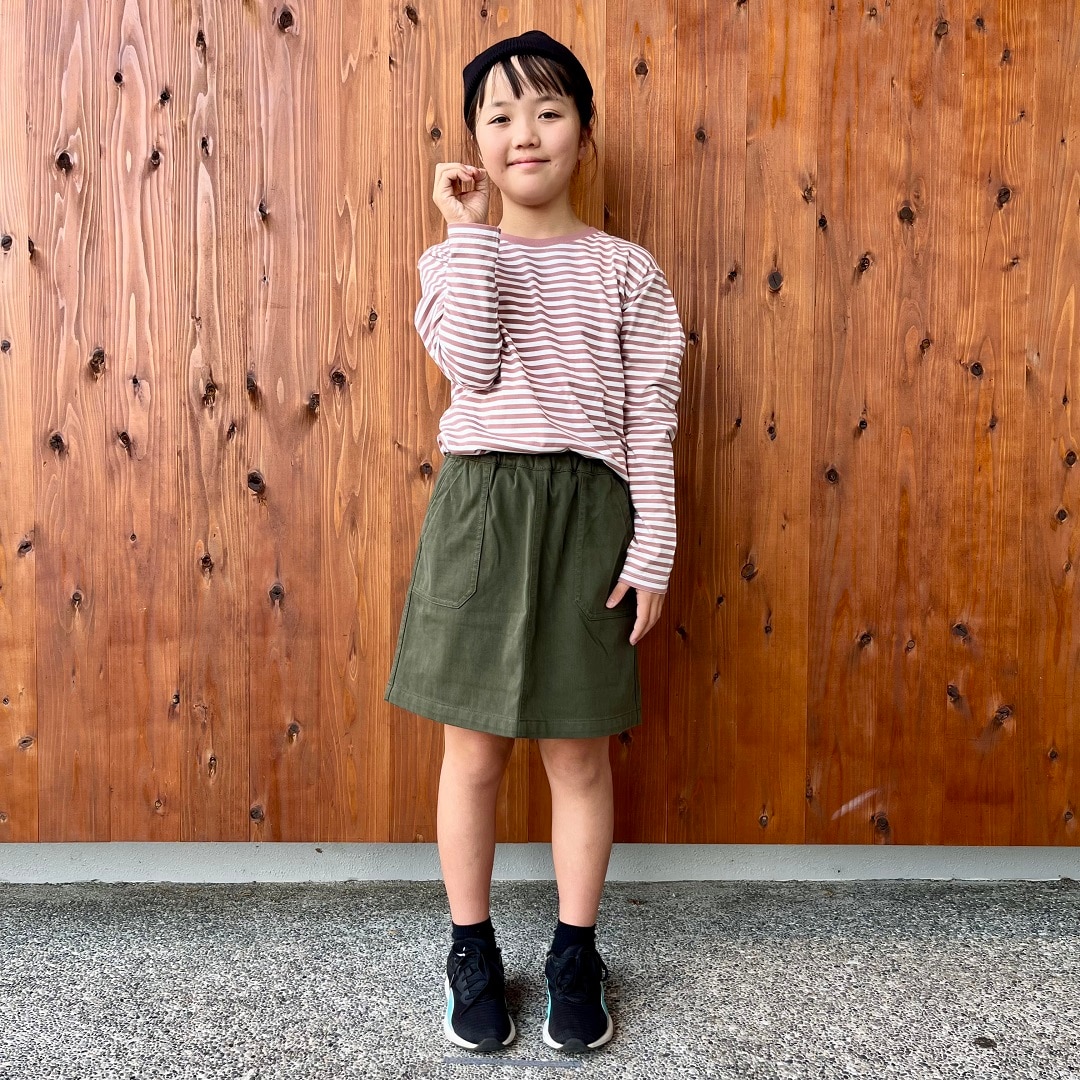 縦横ストレッチヘリンボーンスカート