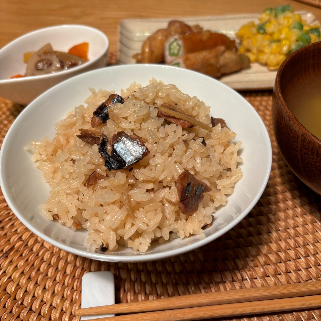 秋刀魚炊き込み