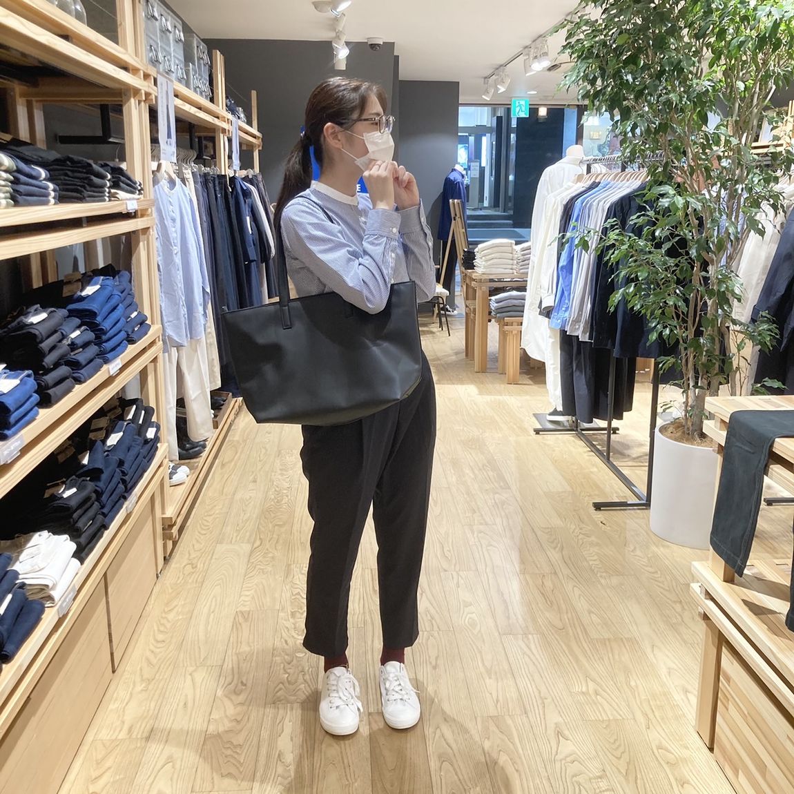 【岡山表町商店街】洗いざらしブロードスタンドカラーシャツ