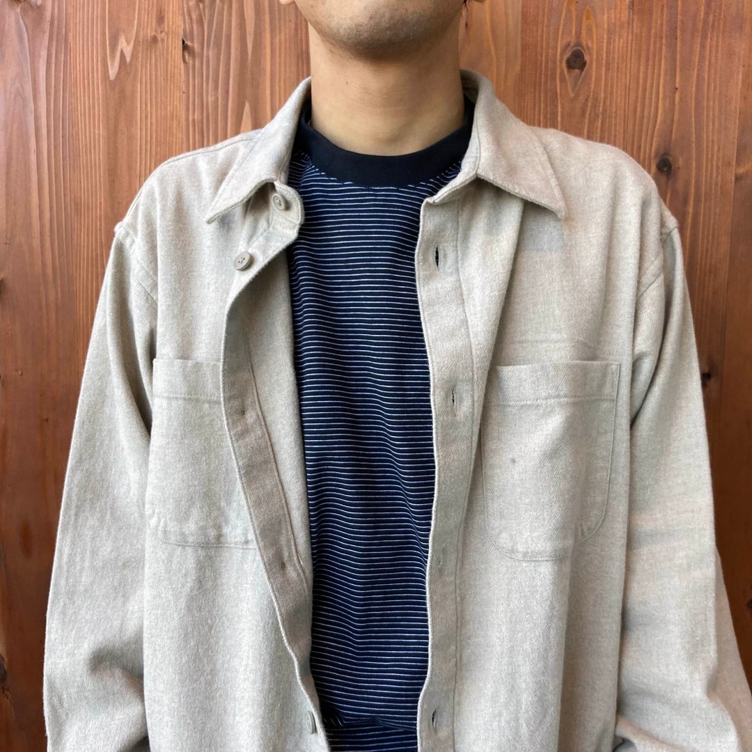 両面起毛フランネルシャツジャケット
