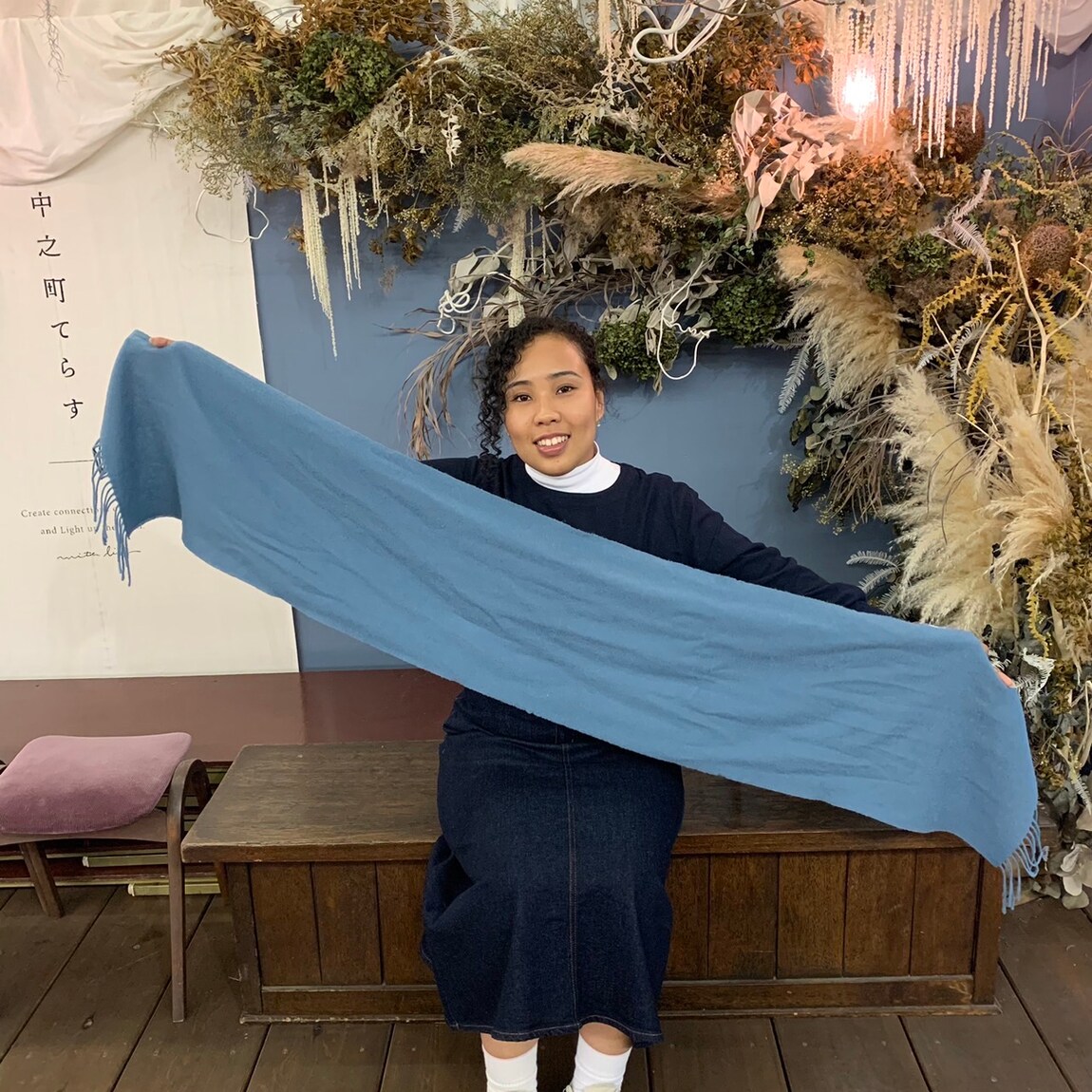 「岡山表町商店街」　新商品！ ウール　マフラー　
