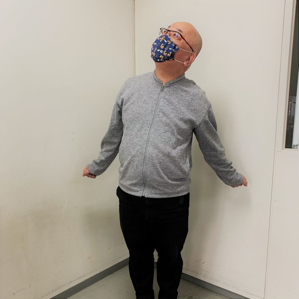 【難波】ニットフリース　ジップアップジャケット