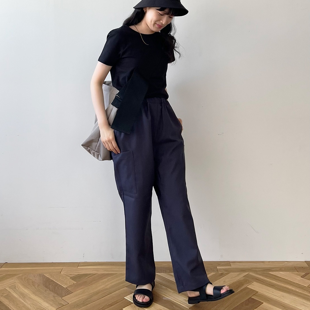 太ベルト婦人コーデ
