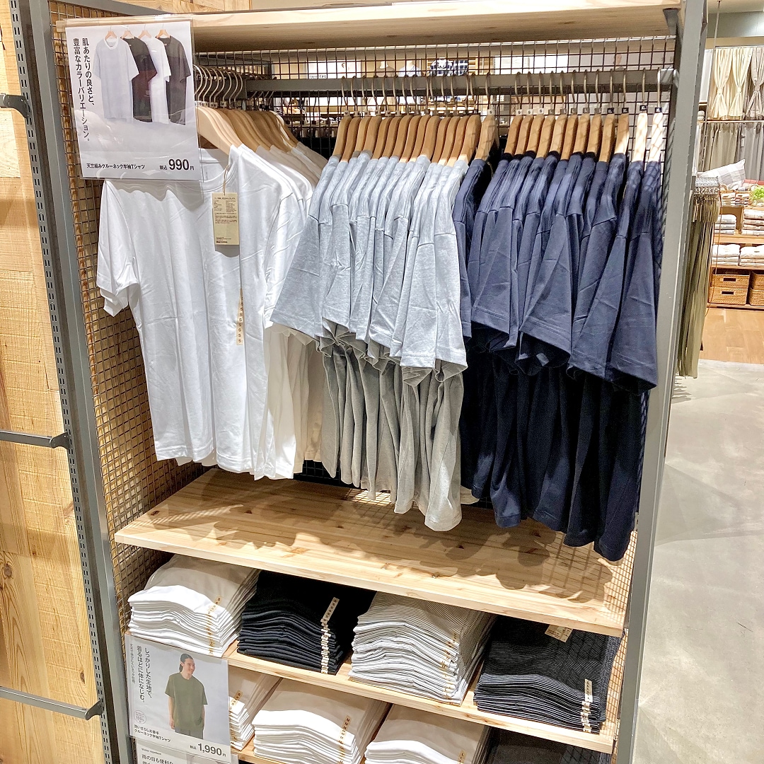 【ららぽーと堺】9月19日(金)オープン｜無印良品のTシャツをご紹介