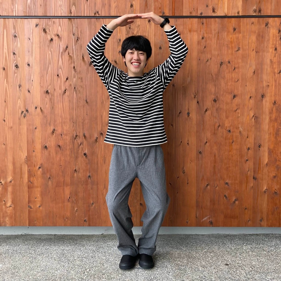 縦横ストレッチヘリンボーンパンツ