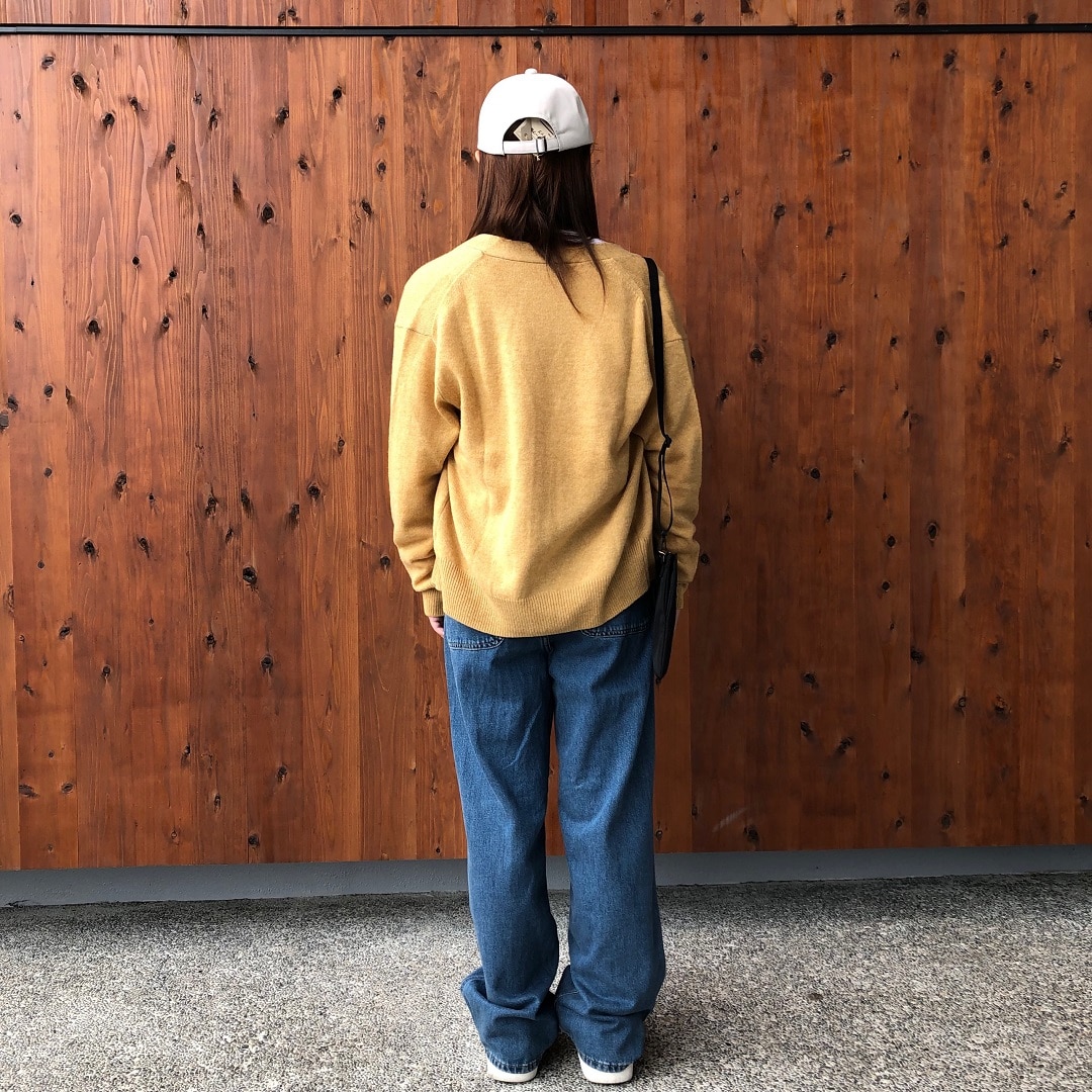木の実から作ったカポック混デニムワイドパンツ