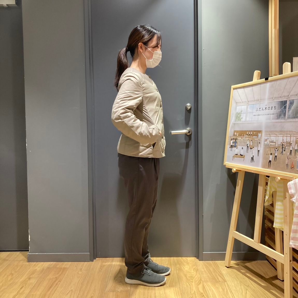 【岡山表町商店街】帯電防止裏地！「軽量ダウンノーカラージャケット」