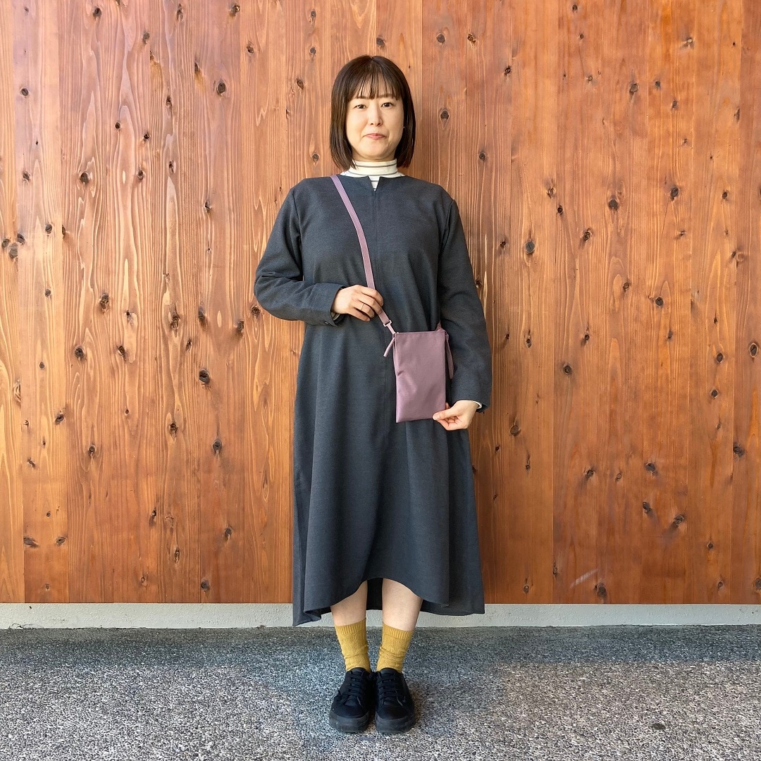 起毛長袖ワンピース