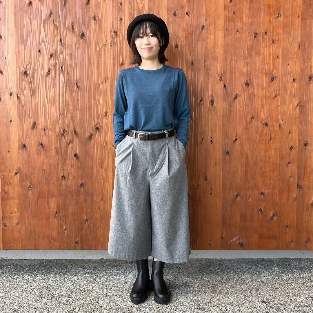 洗えるウールハイゲージクルーネックセーター