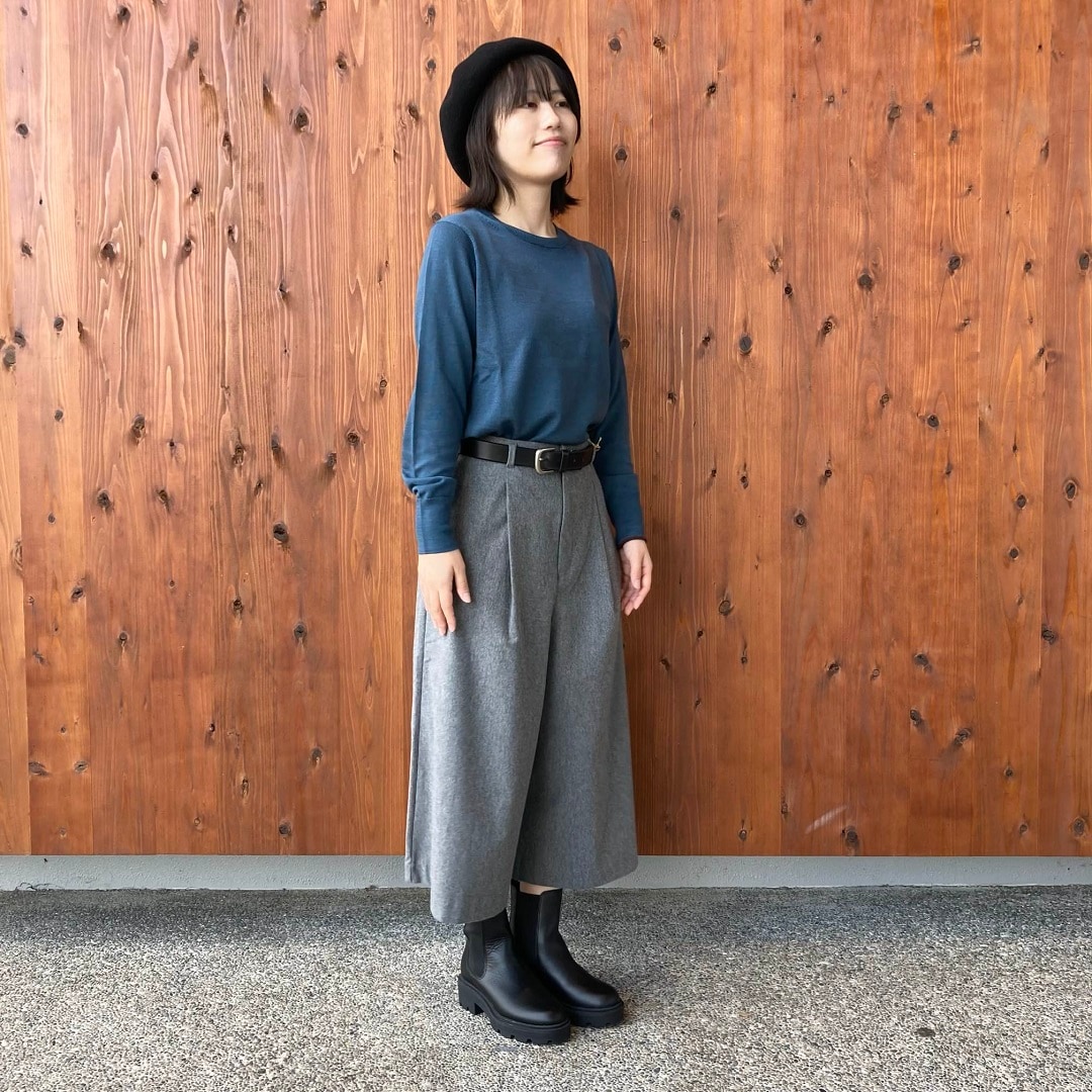 洗えるウールハイゲージクルーネックセーター