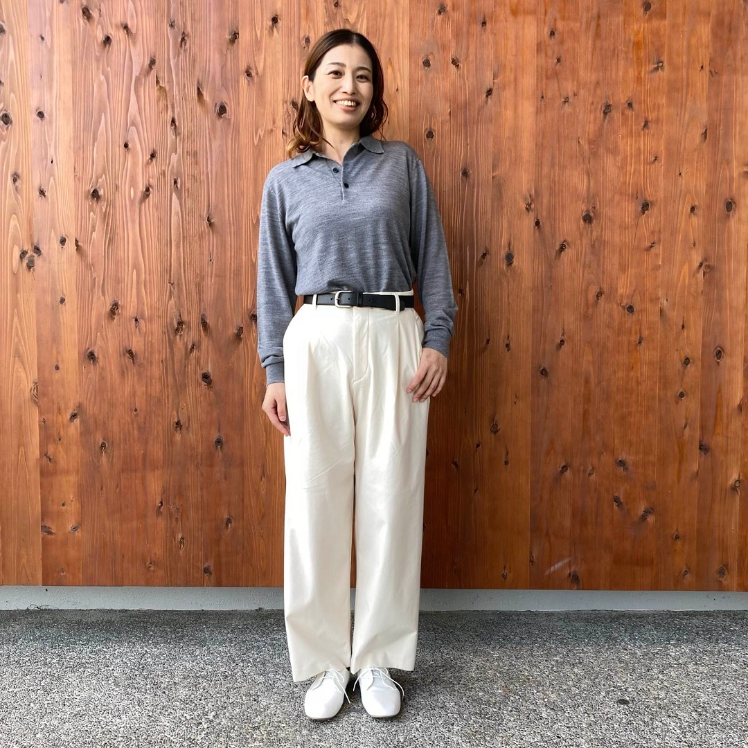 洗えるウールハイゲージポロ