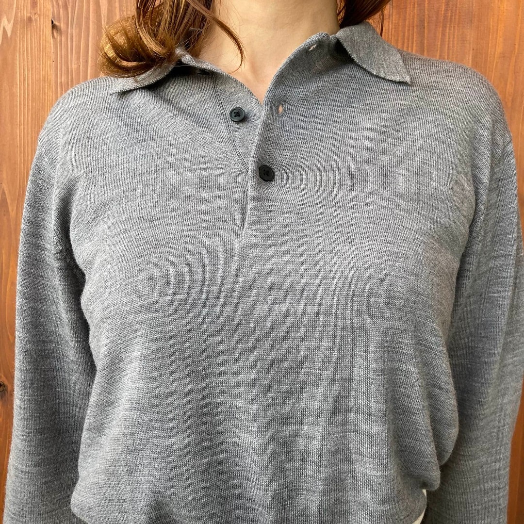 洗えるウールハイゲージポロ