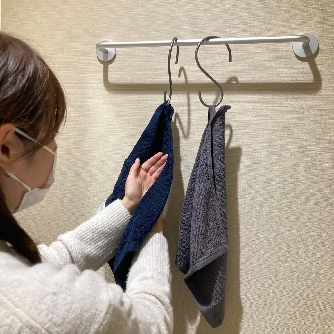 【岡山表町商店街】　ふっくら感が続く　「ふっくらパイルハンドタオルループ付き」
