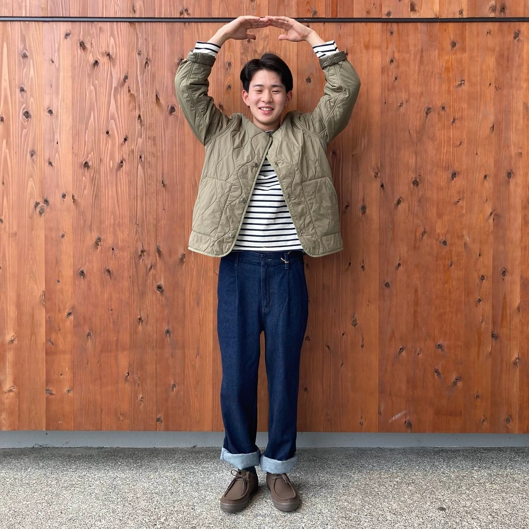 木の実から作ったカポック混デニムワークパンツ