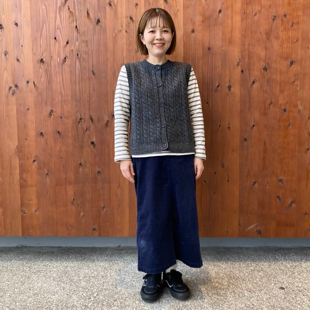 太番手ボートネック長袖Ｔシャツ