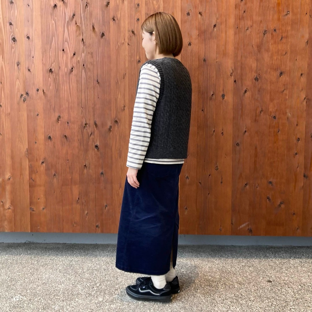 太番手ボートネック長袖Ｔシャツ