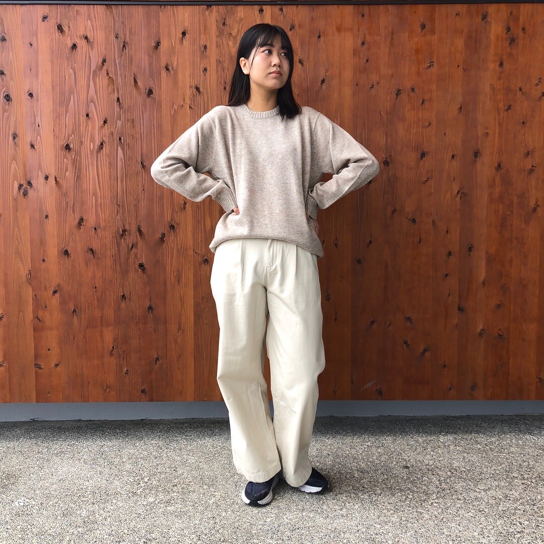 ムラ糸チノタックワイドパンツ