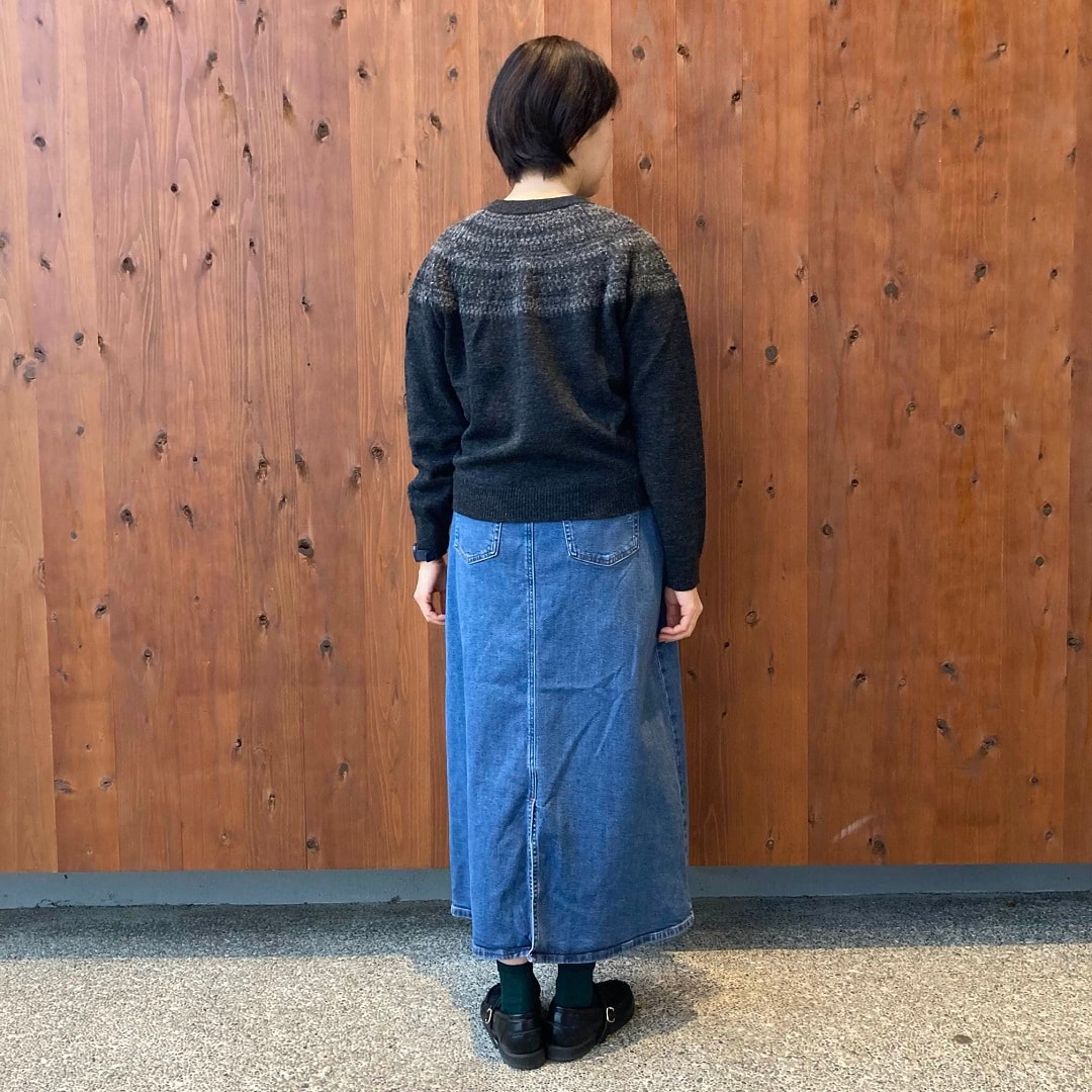 ストレッチデニムAラインスカート