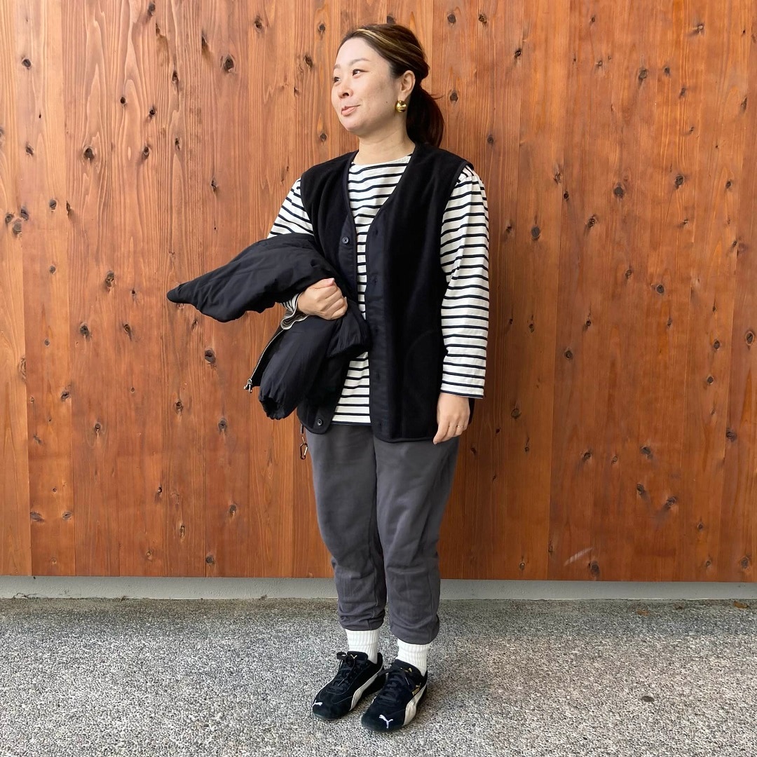 素材に還るフリースベスト