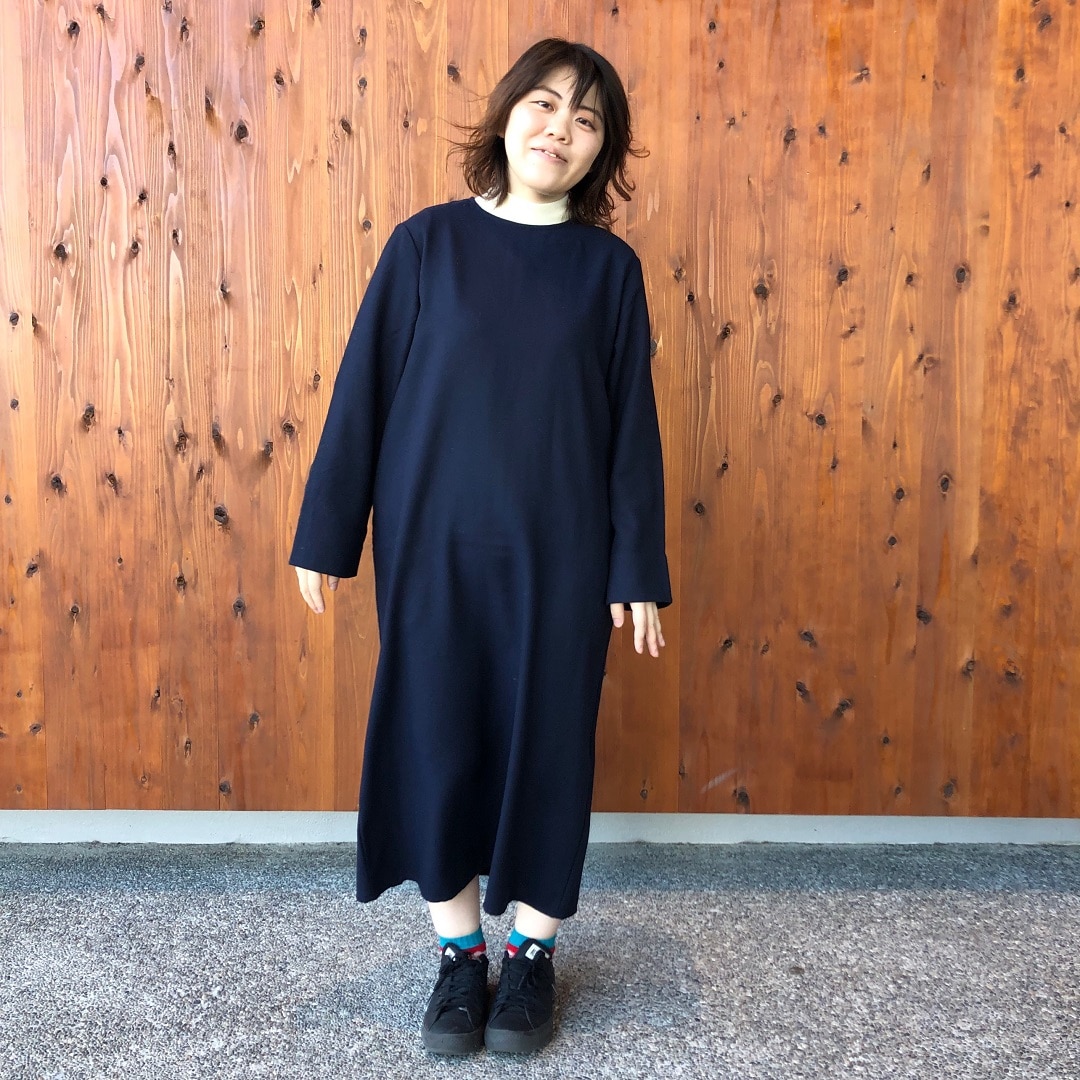 起毛プルオーバー長袖ワンピース