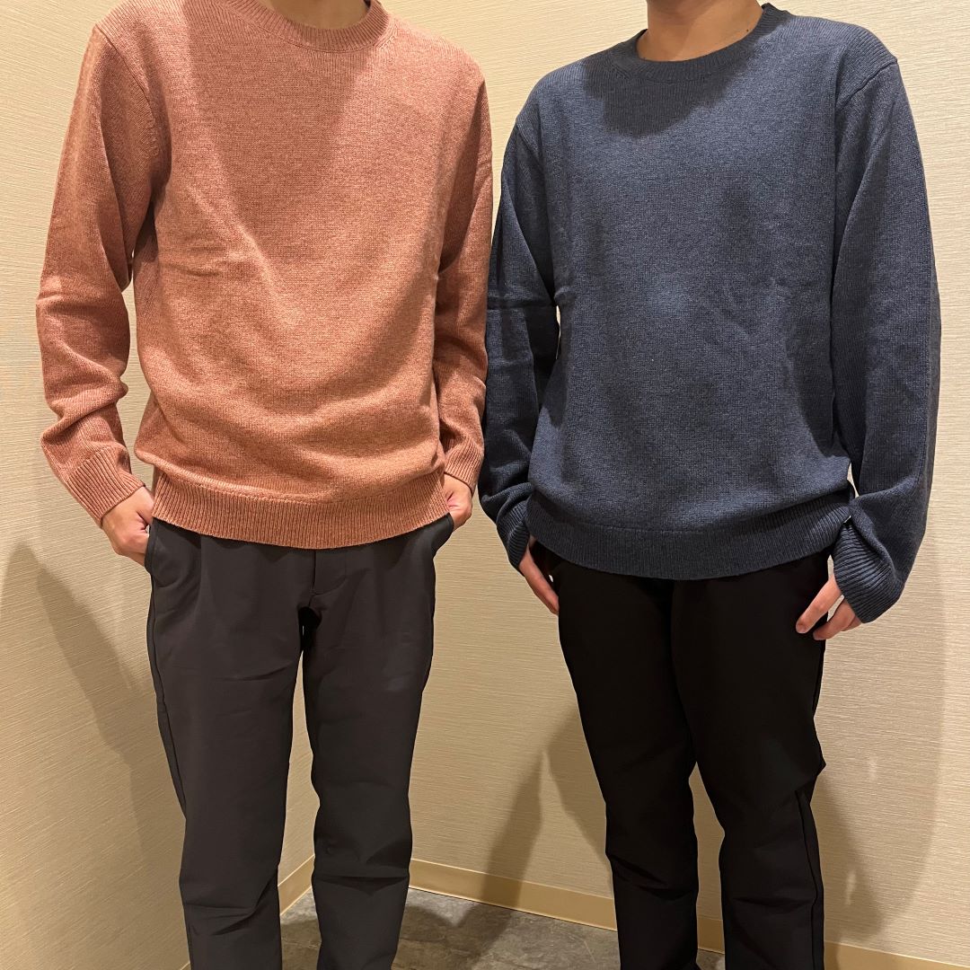 【ブルメール舞多聞】柔らかな風合いの良さ｜ウールミドルゲージクルーネックセーター