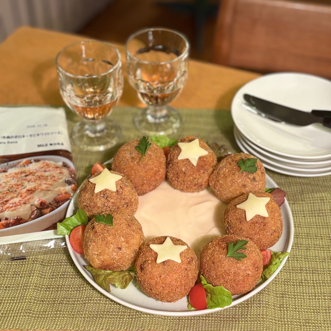 「ミートグラタンの素」でつくるライスコロッケ