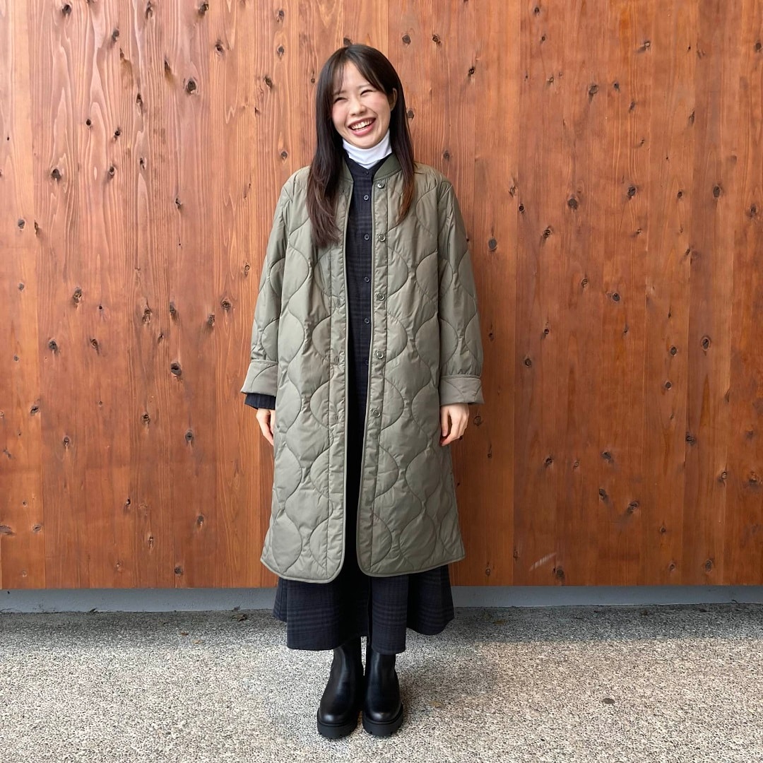 ふんわり中わたキルティングコート