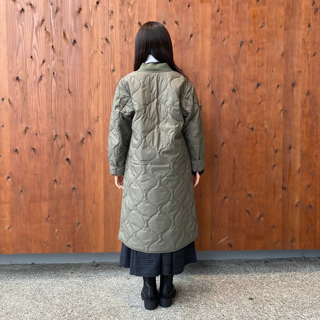 ふんわり中わたキルティングコート