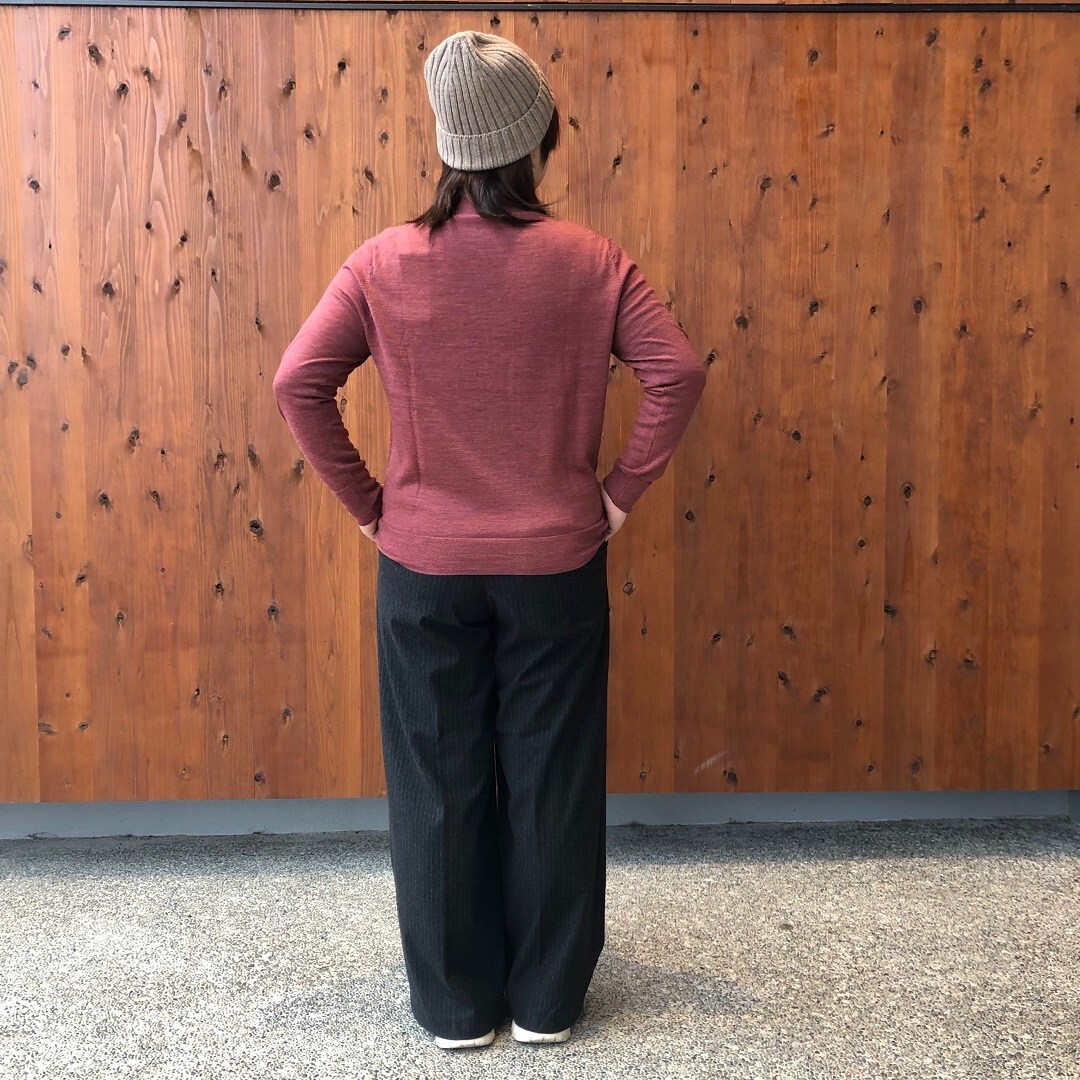 ストレッチ起毛タックワイドパンツ