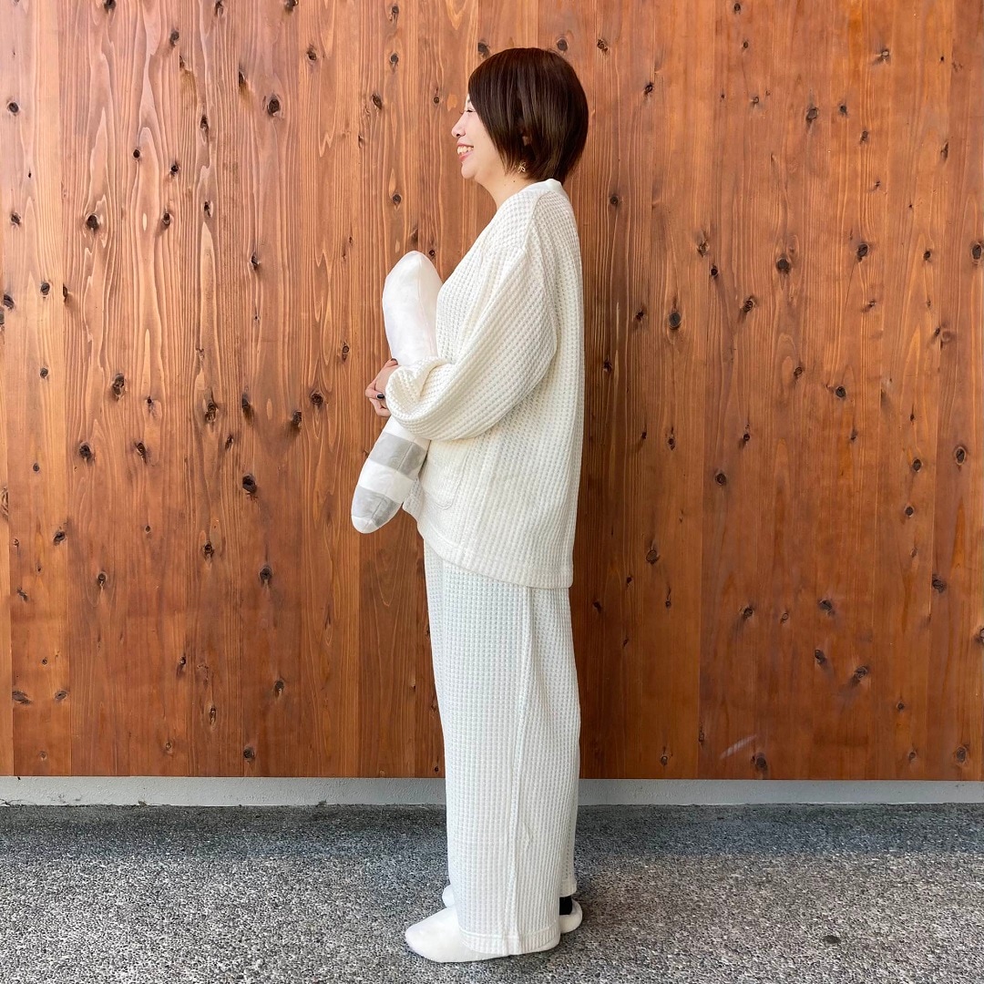 ざっくり編んだロングパンツ