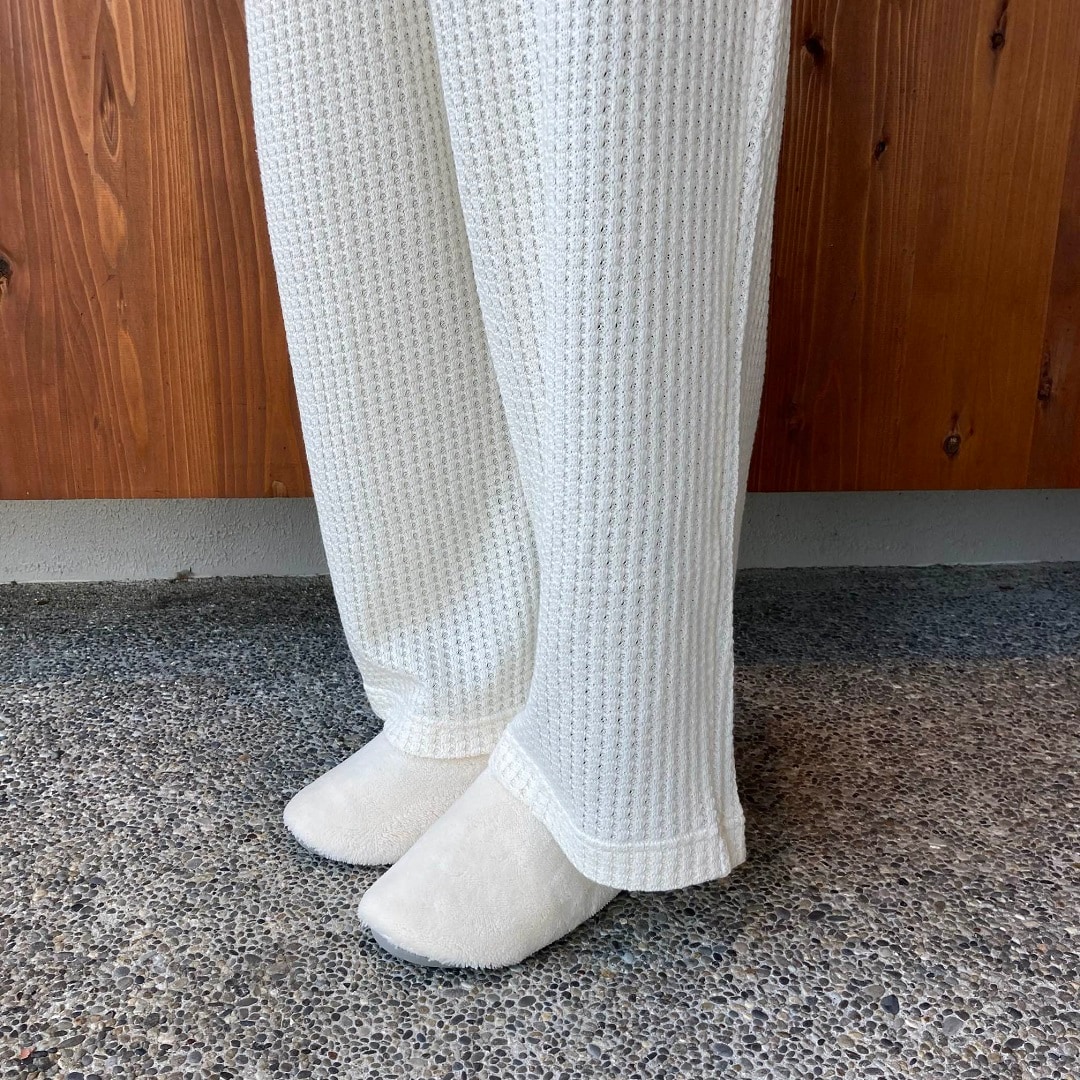 ざっくり編んだロングパンツ