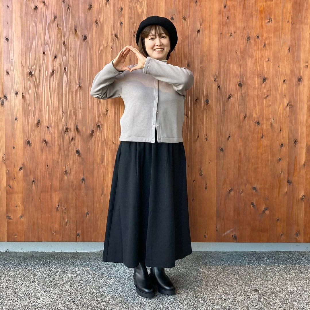 起毛タックスカート