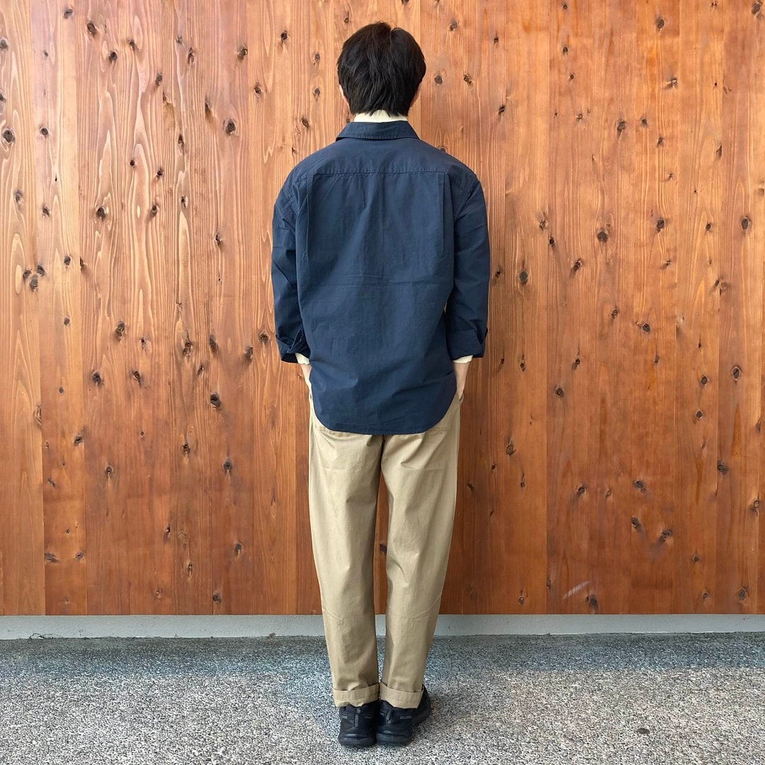 洗いざらしブロードオーバーシャツ