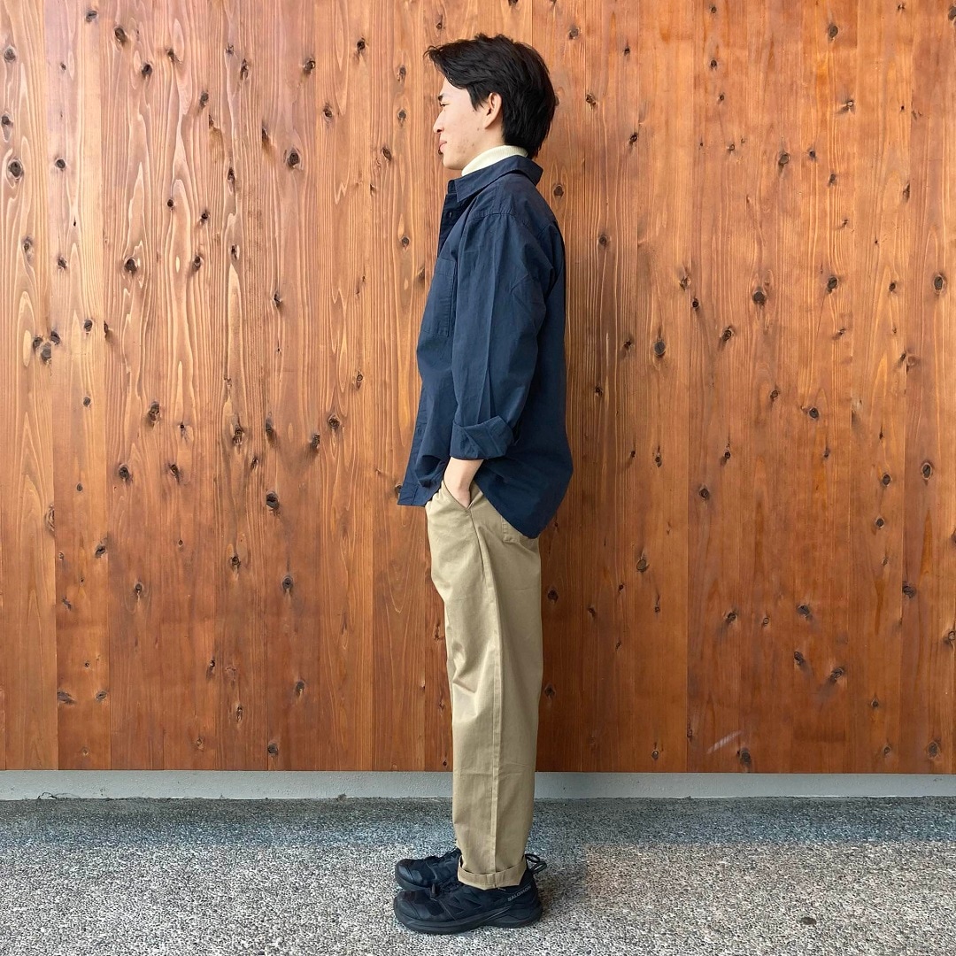 洗いざらしブロードオーバーシャツ