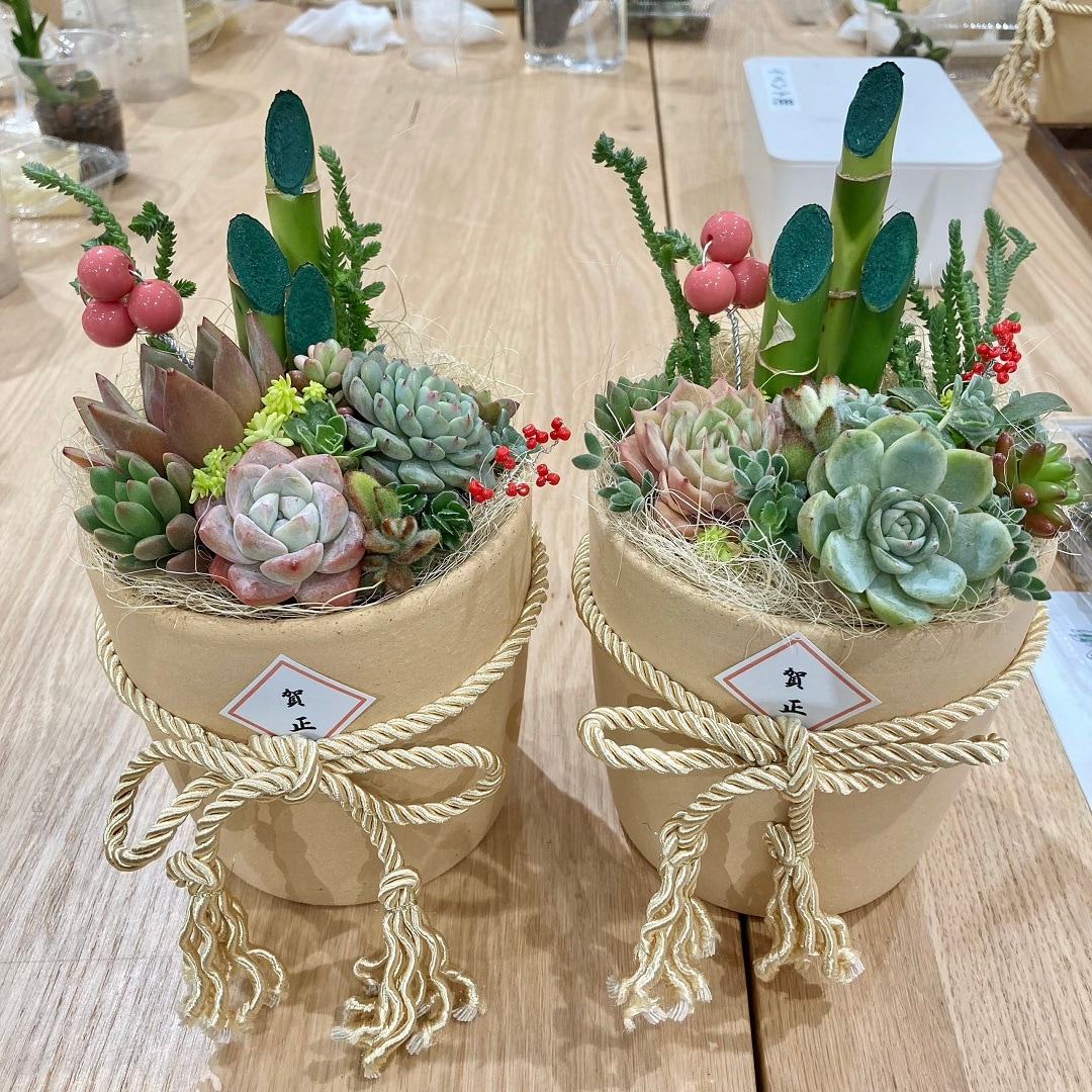 イオンモール四條畷】寄せ植えでミニ門松を作るワークショップ開催しま