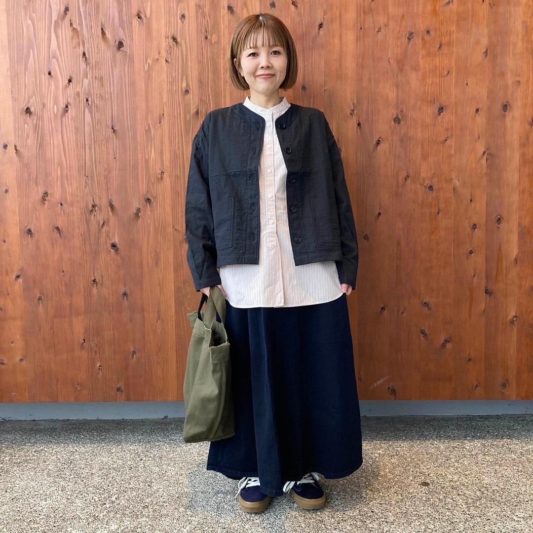 カポック混二重ガーゼキルトジャケット