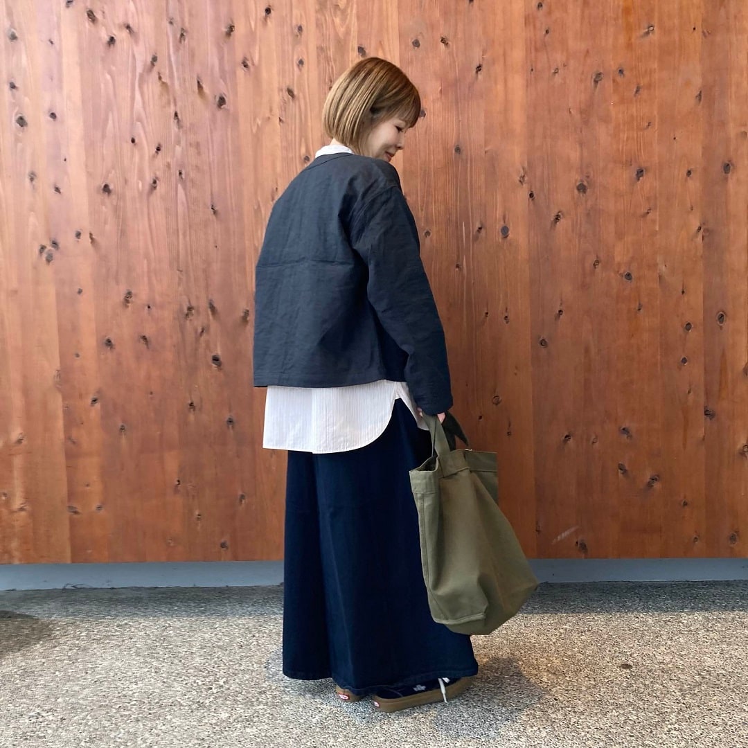 カポック混二重ガーゼキルトジャケット