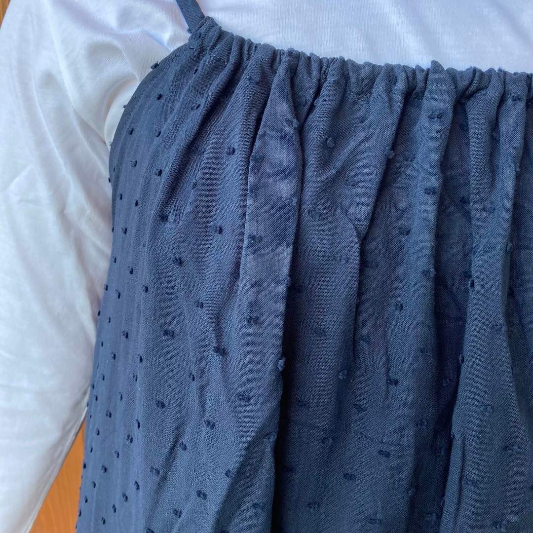 二重ガーゼドットドビーキャミワンピース