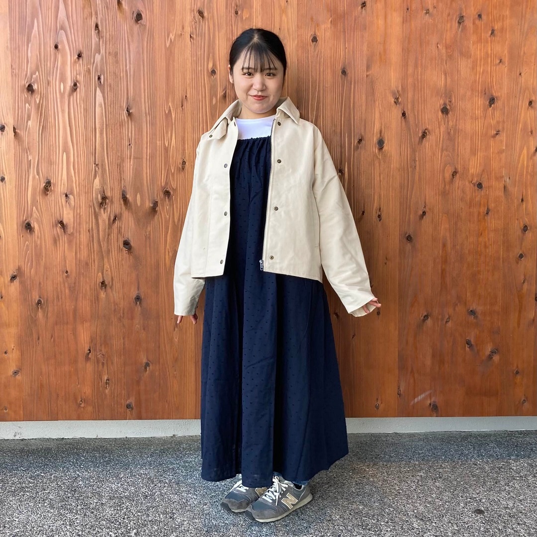 撥水コーデュロイ衿ショートブルゾン