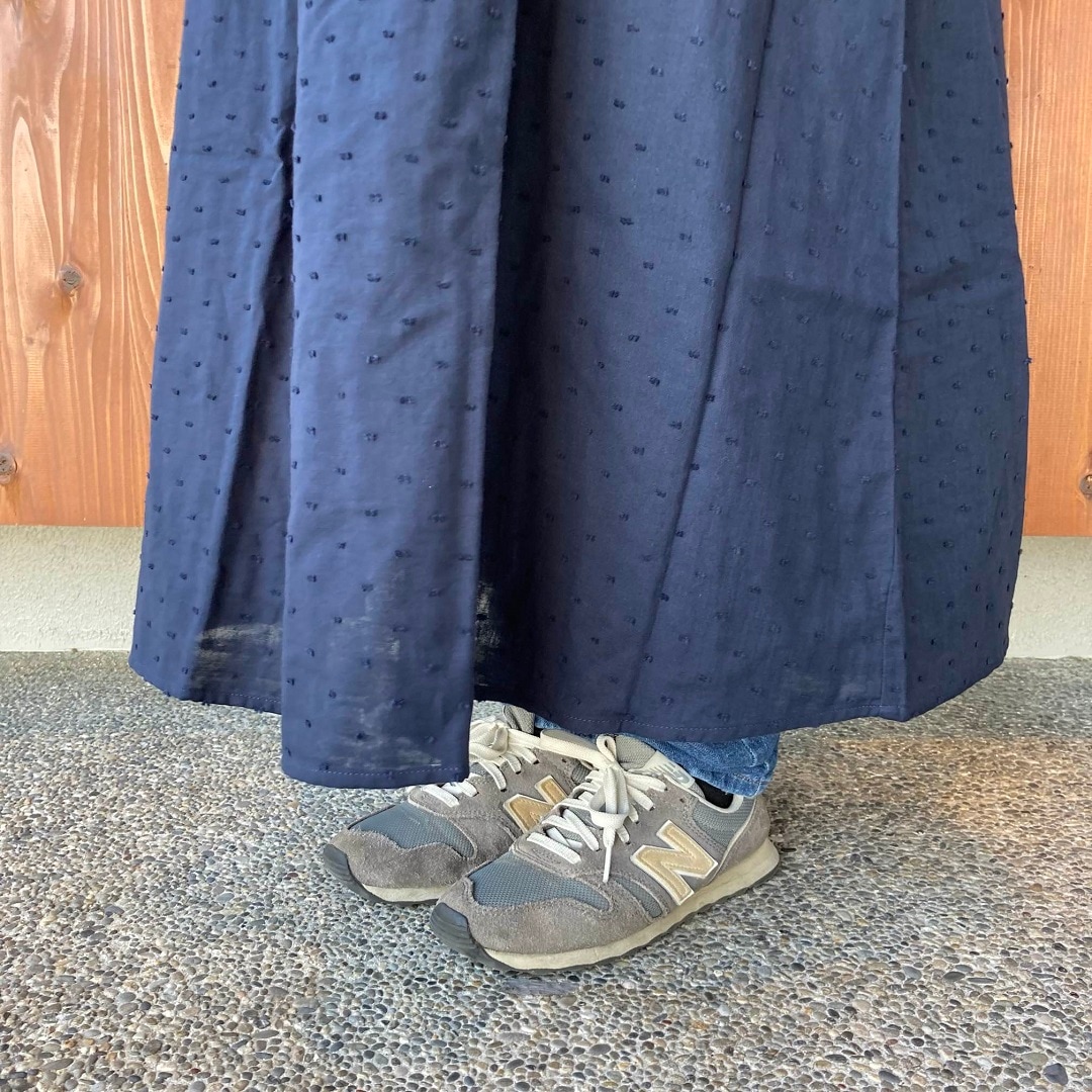 二重ガーゼドットドビーキャミワンピース