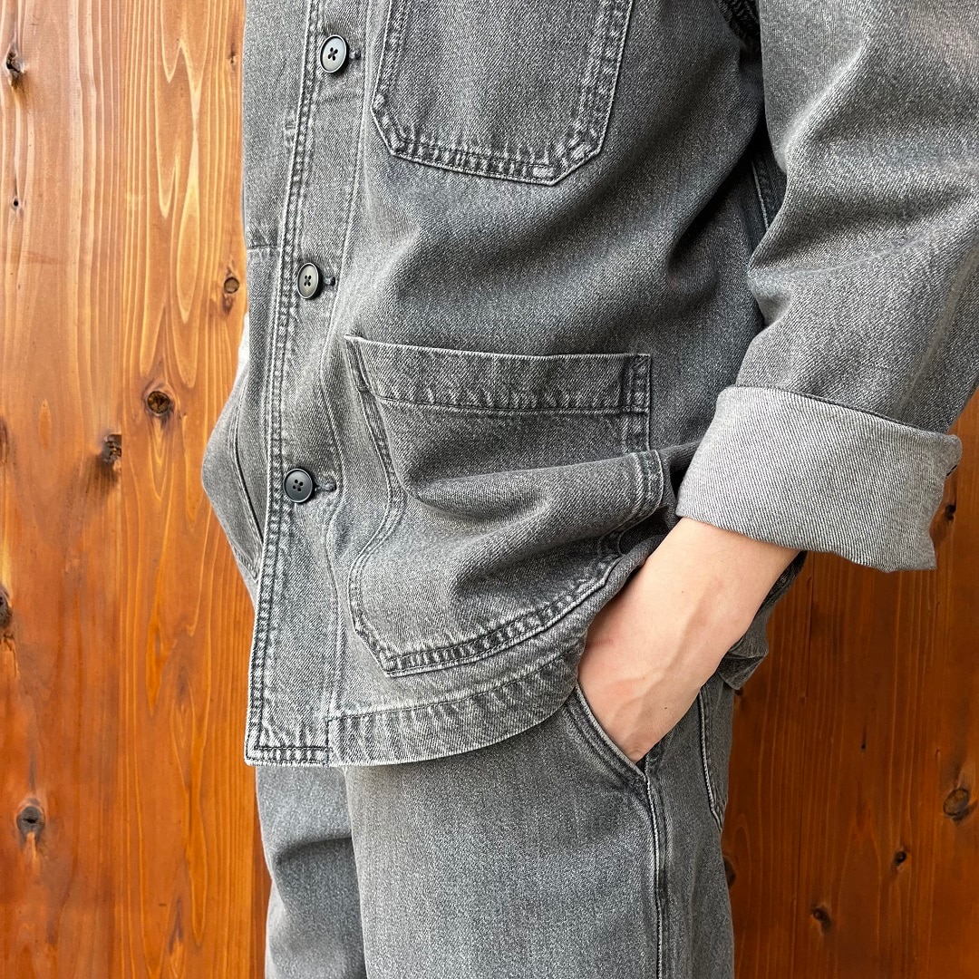 木の実から作ったカポック混デニムカバーオール