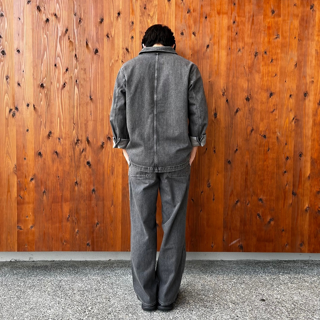 木の実から作ったカポック混デニムワイドパンツ