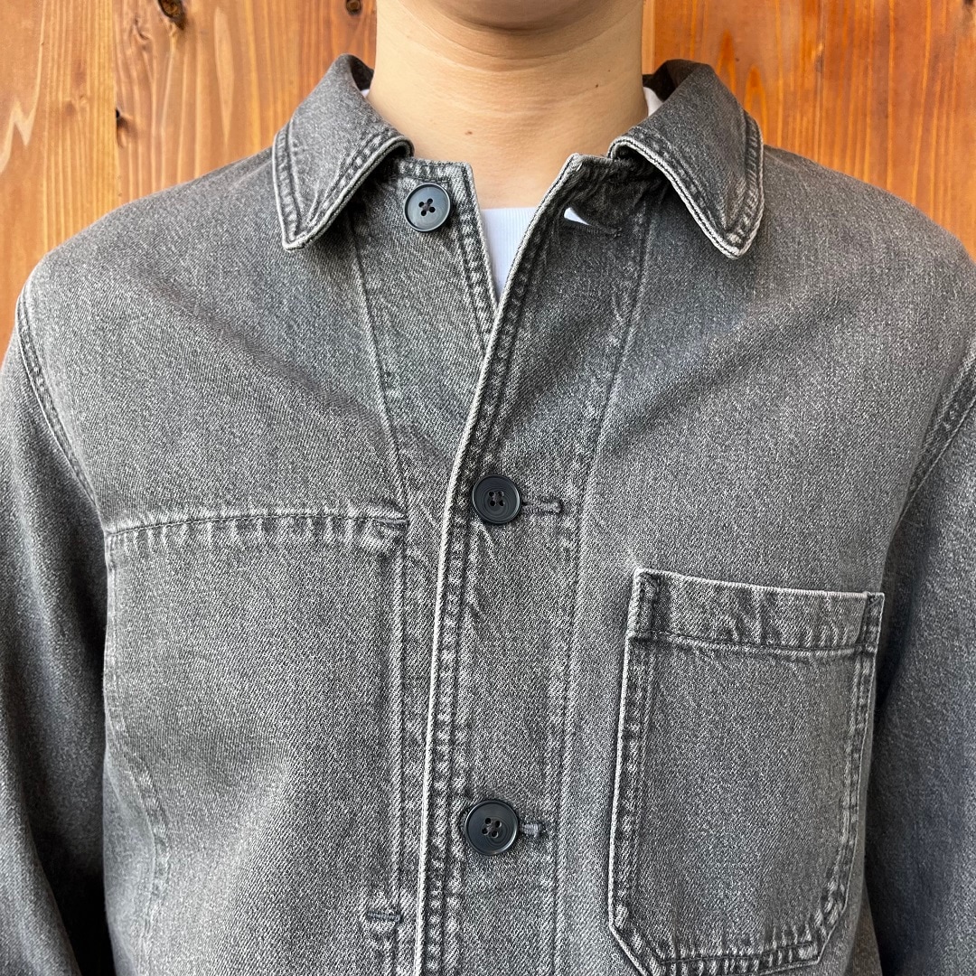 木の実から作ったカポック混デニムカバーオール