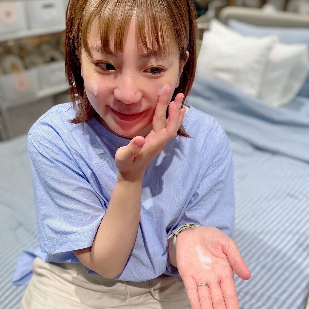 クリームをしっかり塗り込み