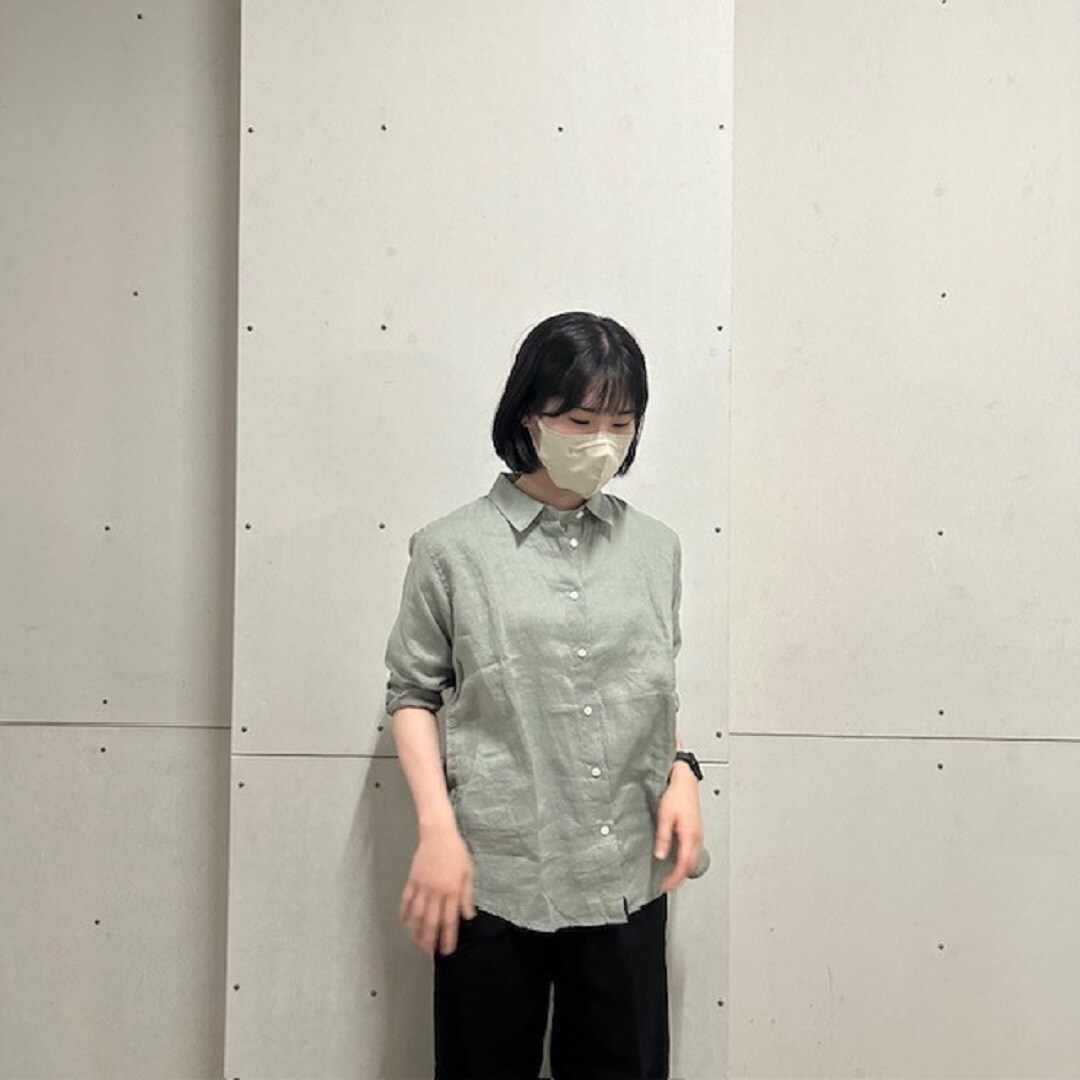 リネン長袖シャツ