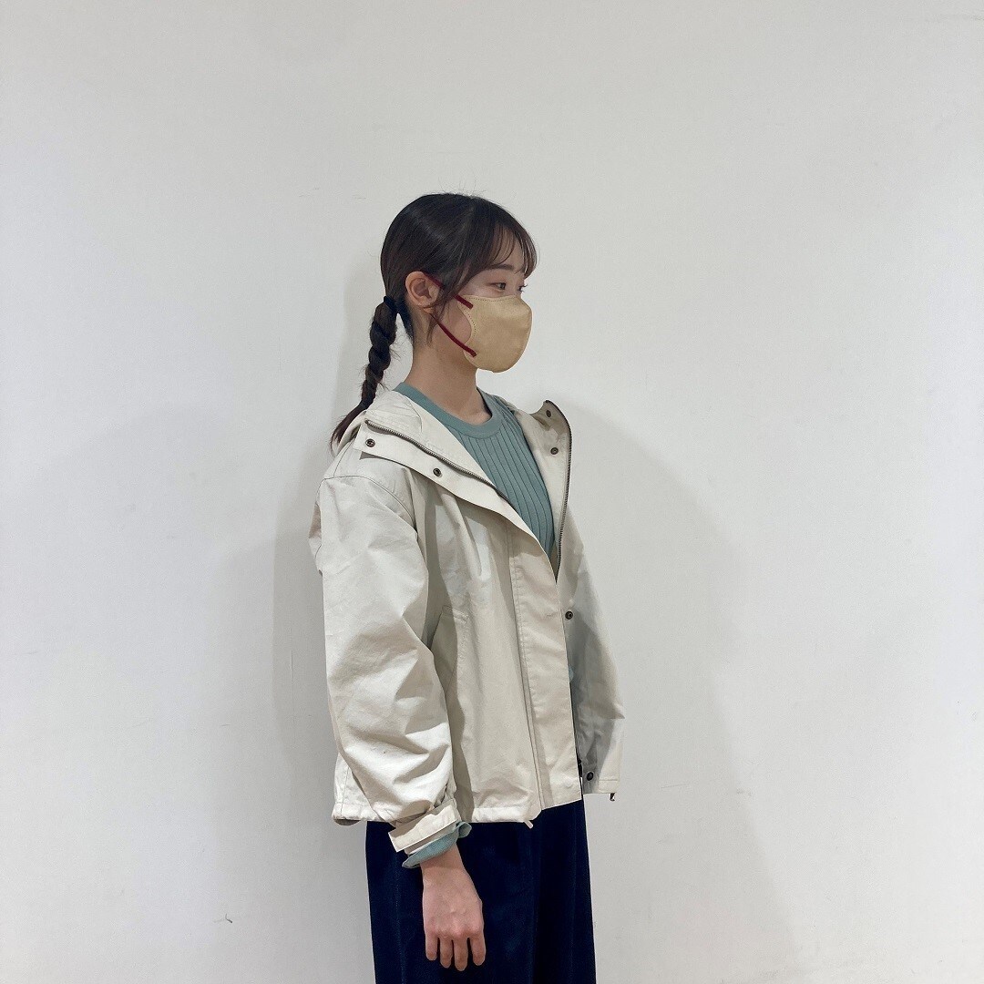 木の実から作ったカポック混デニムタックワイドパンツ・婦人M・ダークネイビー
