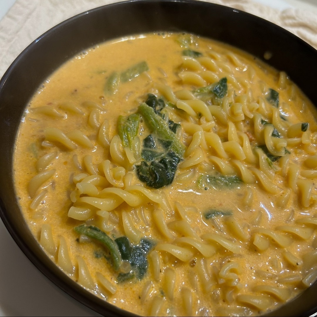 【アル・プラザ八日市】濃厚でまろやか、海老とチーズのスープパスタ