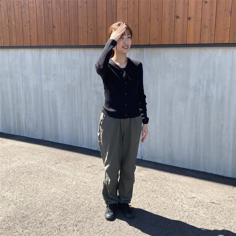 なめらかリブ編みＶネックカーディガン